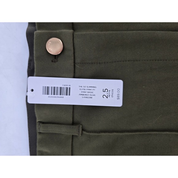 NWT Chicos So Slimming Elyse Ponte Pants Green SZ: 2.5 Petite 35Wx 25.5 L Waist - Picture 4 of 11